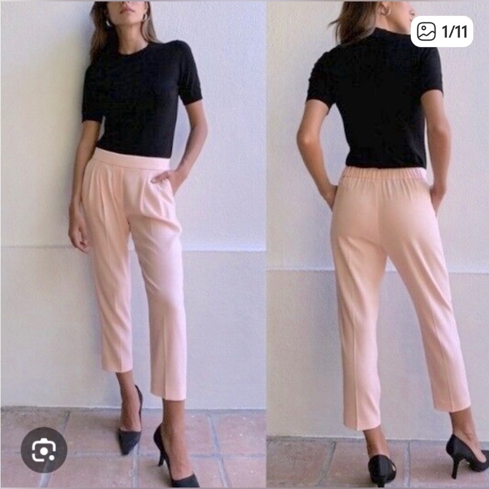 Babaton Atelier Conan Pants NWT Size 10 Soft Blush Slim Ankle Aritzia